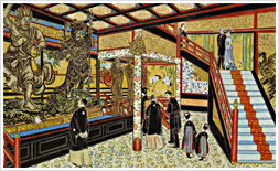 大倉集古館内観(錦絵) 画像