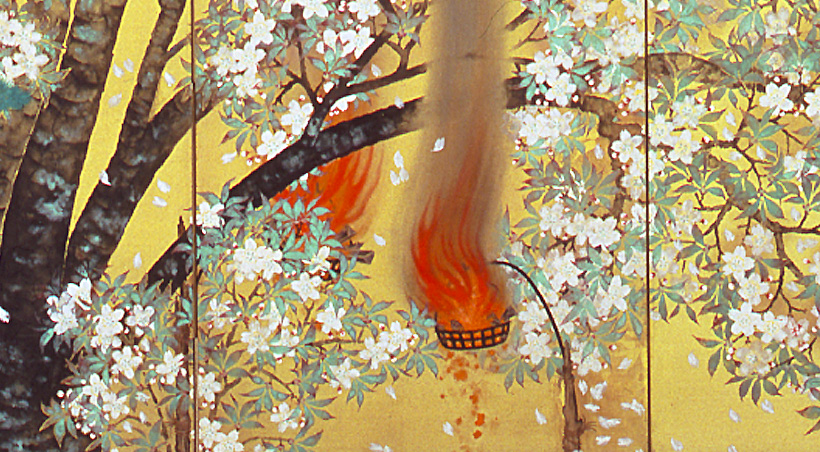 横山大観 夜桜
