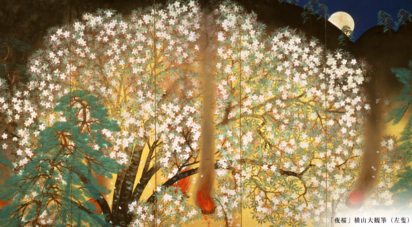 横山大観 夜桜